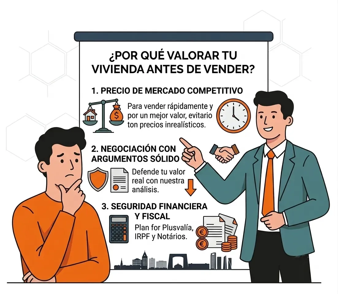Asesor de R House valorando una vivienda